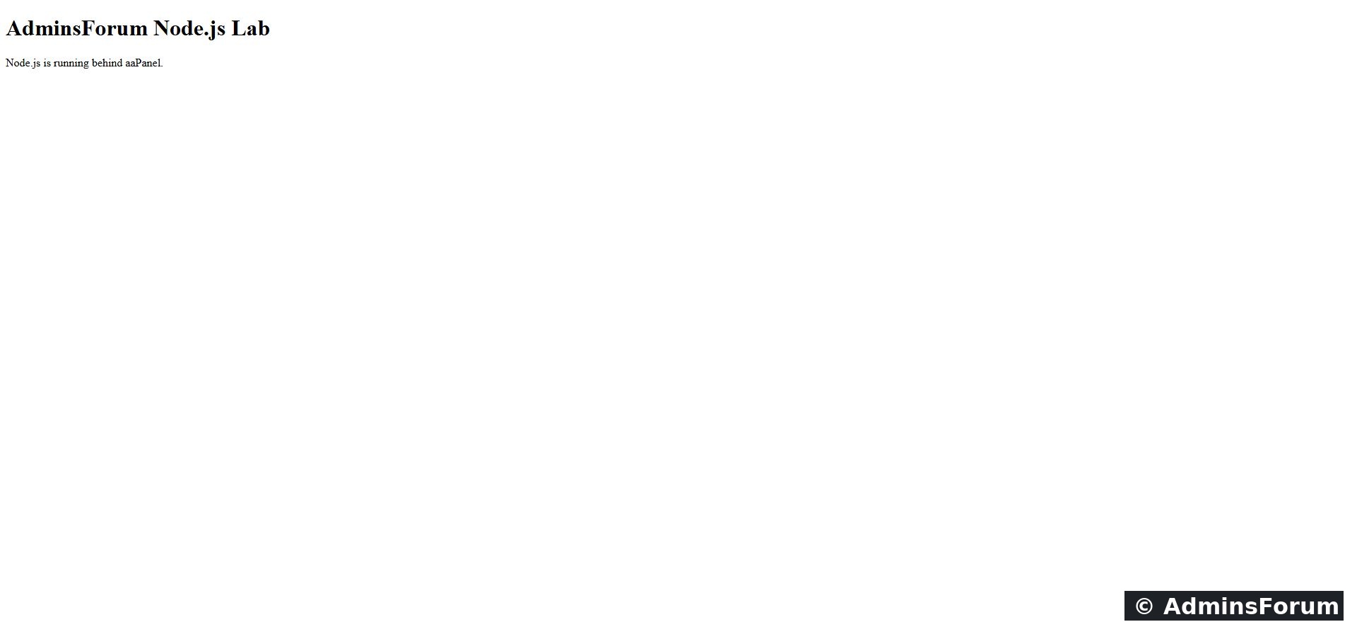The expected sample page is available over HTTPS after the VPS reboot.