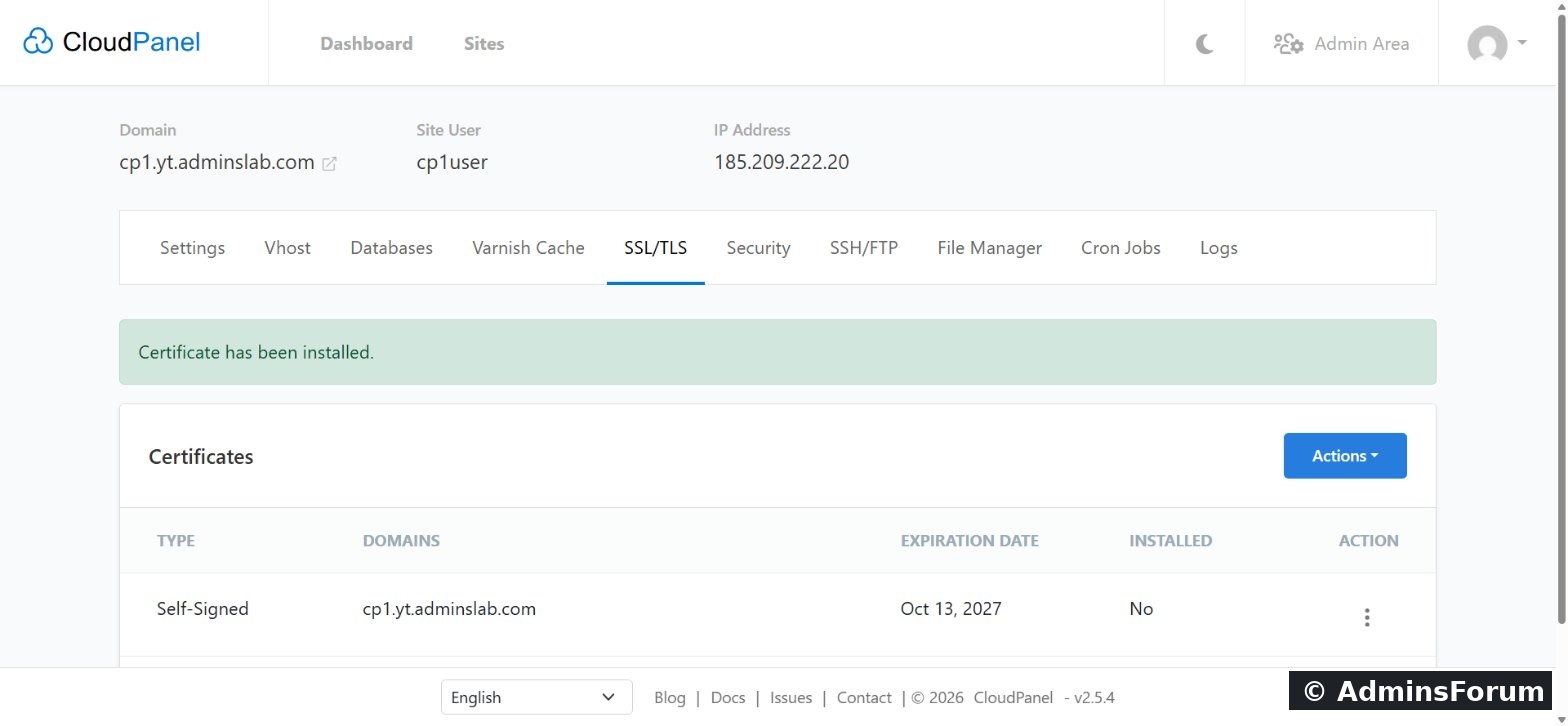 cpf 06 ssl installed