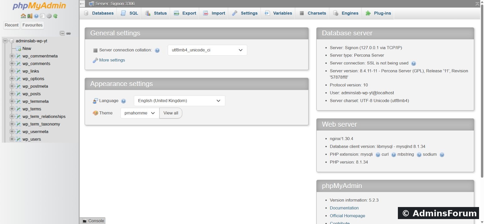 cpf 09 phpmyadmin