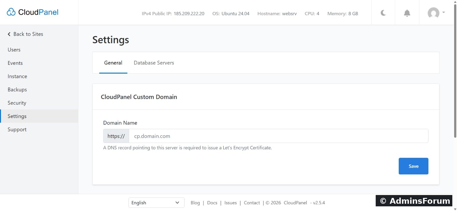cpf 20 custom domain