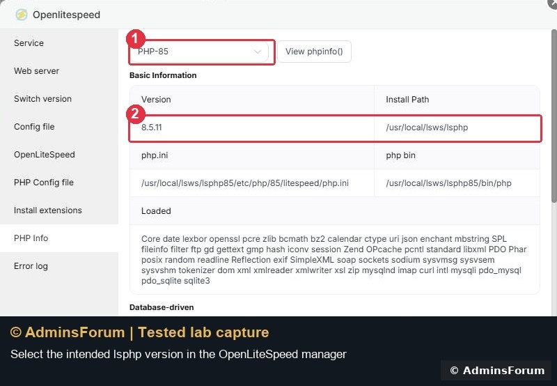 ols php version branded